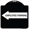 Signmission Employee Parking With Left Arrow Heavy-Gauge Aluminum Architectural Sign, 18" x 18", BW-1818-24399 A-DES-BW-1818-24399 - alternate 1